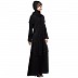 2 piece party wear abaya with full bead work- Black